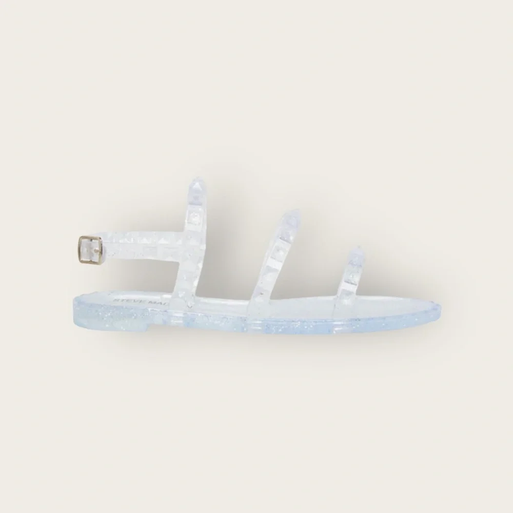 Steve Madden Jtravelj Silver Studded Strap Sandals